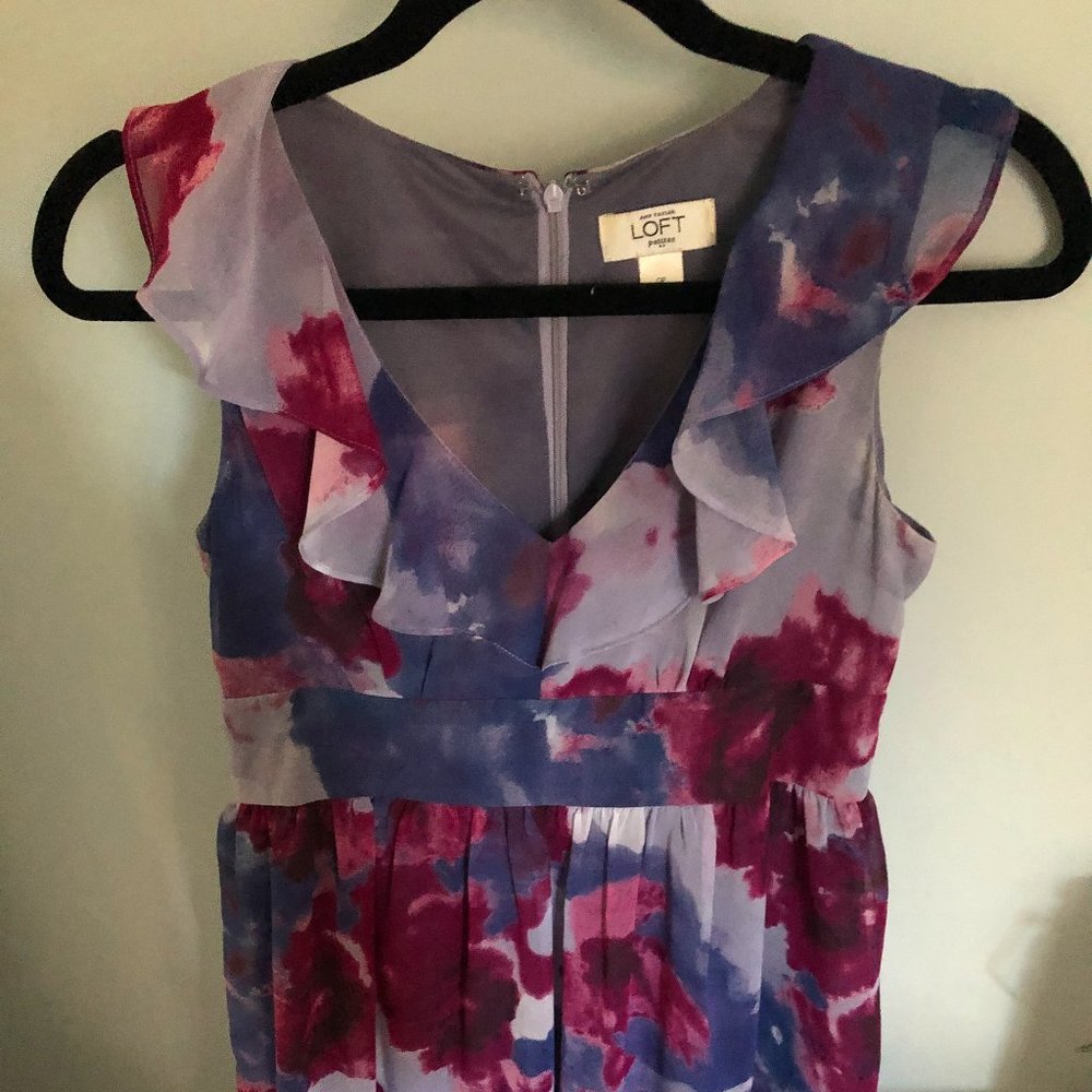 Ann Taylor LOFT Petite Watercolor Dress